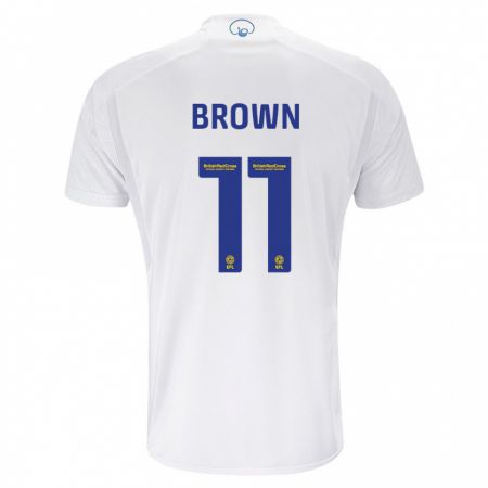 Kandiny Kinder Abbie Brown #11 Weiß Heimtrikot Trikot 2023/24 T-Shirt