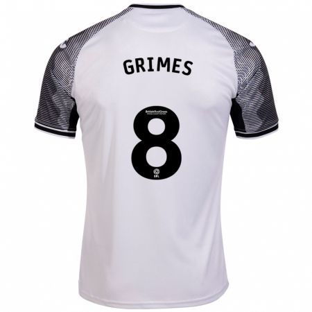 Kandiny Kinder Matt Grimes #8 Weiß Heimtrikot Trikot 2023/24 T-Shirt