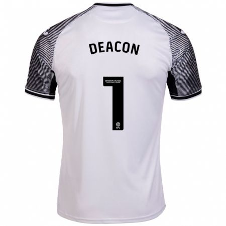 Kandiny Kinder Chelsea Deacon #1 Weiß Heimtrikot Trikot 2023/24 T-Shirt