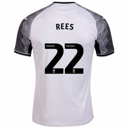 Kandiny Kinder Nia Rees #22 Weiß Heimtrikot Trikot 2023/24 T-Shirt