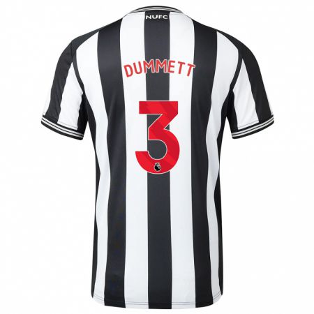 Kandiny Kinder Paul Dummett #3 Schwarz-Weiss Heimtrikot Trikot 2023/24 T-Shirt