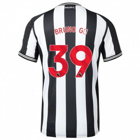 Kandiny Kinder Bruno Guimarães #39 Schwarz-Weiss Heimtrikot Trikot 2023/24 T-Shirt