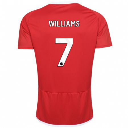 Kandiny Kinder Neco Williams #7 Rot Heimtrikot Trikot 2023/24 T-Shirt