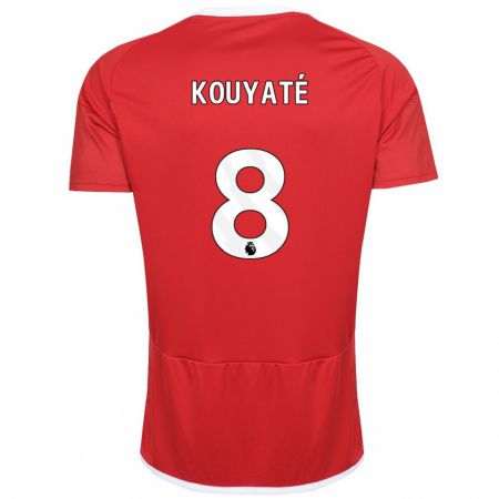 Kandiny Kinder Cheikhou Kouyaté #8 Rot Heimtrikot Trikot 2023/24 T-Shirt