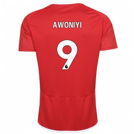 Kandiny Kinder Taiwo Awoniyi #9 Rot Heimtrikot Trikot 2023/24 T-Shirt