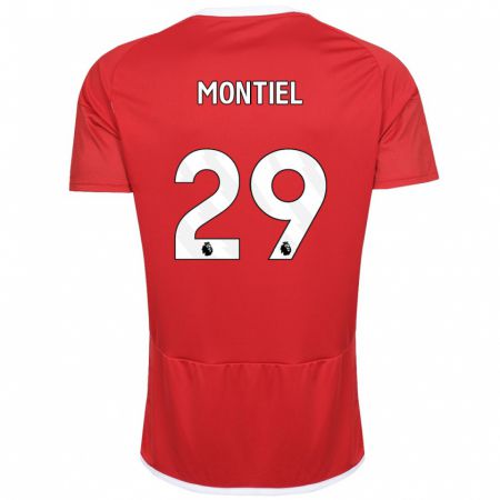 Kandiny Kinder Gonzalo Montiel #29 Rot Heimtrikot Trikot 2023/24 T-Shirt