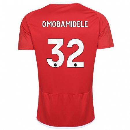 Kandiny Kinder Andrew Omobamidele #32 Rot Heimtrikot Trikot 2023/24 T-Shirt
