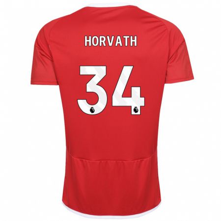 Kandiny Kinder Ethan Horvath #34 Rot Heimtrikot Trikot 2023/24 T-Shirt