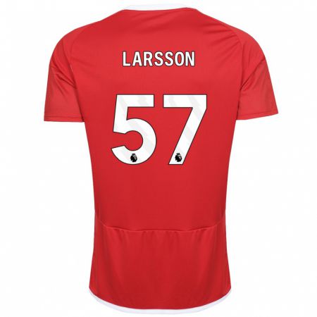 Kandiny Kinder Julian Larsson #57 Rot Heimtrikot Trikot 2023/24 T-Shirt