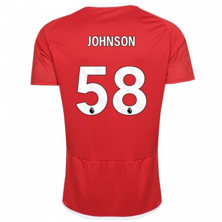 Kandiny Kinder Pharrell Johnson #58 Rot Heimtrikot Trikot 2023/24 T-Shirt