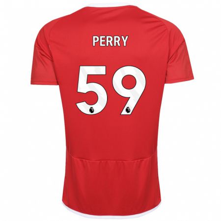 Kandiny Kinder Ben Perry #59 Rot Heimtrikot Trikot 2023/24 T-Shirt