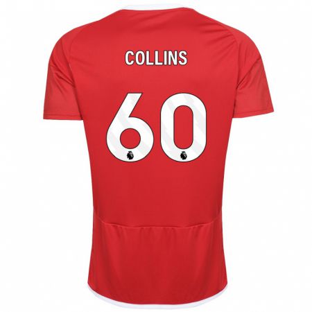 Kandiny Kinder Sam Collins #60 Rot Heimtrikot Trikot 2023/24 T-Shirt