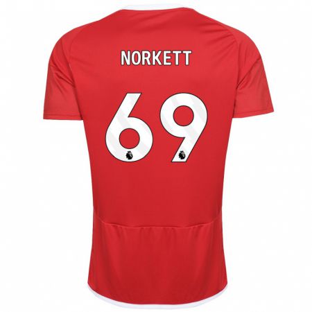 Kandiny Kinder Manni Norkett #69 Rot Heimtrikot Trikot 2023/24 T-Shirt