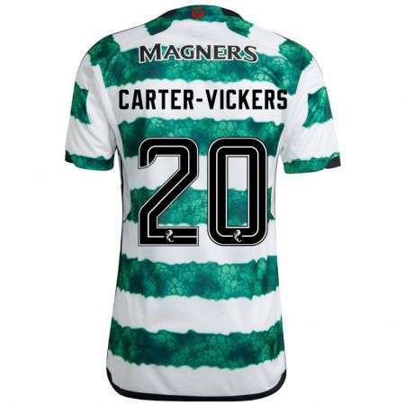 Kandiny Kinder Cameron Carter-Vickers #20 Grün Heimtrikot Trikot 2023/24 T-Shirt