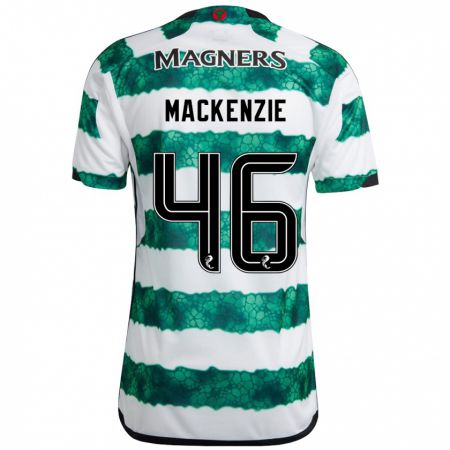Kandiny Kinder Magnus Mackenzie #46 Grün Heimtrikot Trikot 2023/24 T-Shirt