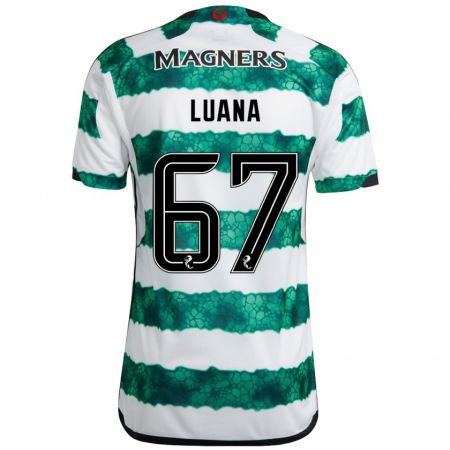 Kandiny Kinder Luana Muñoz #67 Grün Heimtrikot Trikot 2023/24 T-Shirt