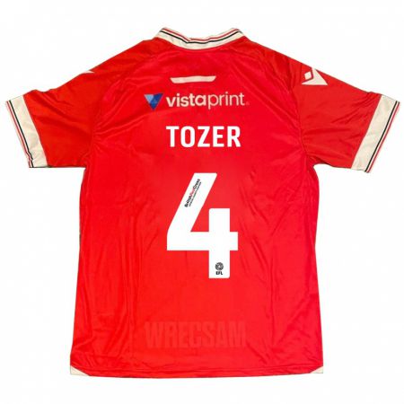 Kandiny Kinder Ben Tozer #4 Rot Heimtrikot Trikot 2023/24 T-Shirt