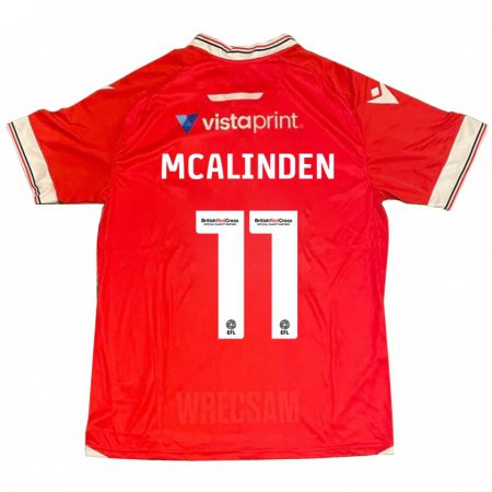 Kandiny Kinder Liam Mcalinden #11 Rot Heimtrikot Trikot 2023/24 T-Shirt
