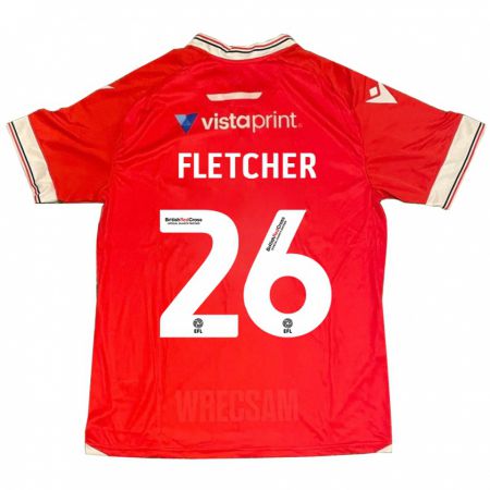 Kandiny Kinder Steven Fletcher #26 Rot Heimtrikot Trikot 2023/24 T-Shirt