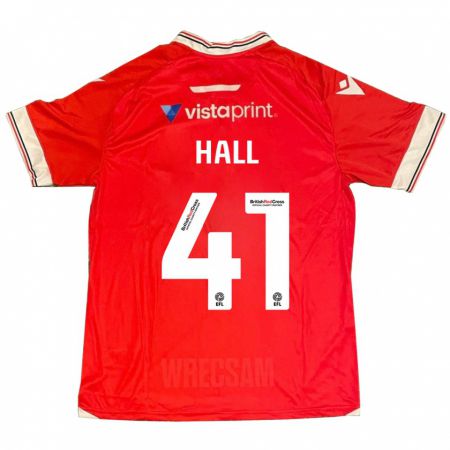 Kandiny Kinder Liam Hall #41 Rot Heimtrikot Trikot 2023/24 T-Shirt