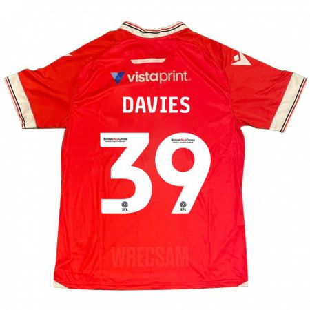 Kandiny Kinder Daniel Davies #39 Rot Heimtrikot Trikot 2023/24 T-Shirt
