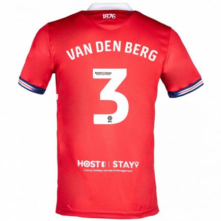 Kandiny Kinder Rav Van Den Berg #3 Rot Heimtrikot Trikot 2023/24 T-Shirt