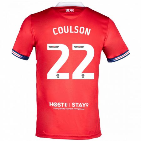 Kandiny Kinder Hayden Coulson #22 Rot Heimtrikot Trikot 2023/24 T-Shirt