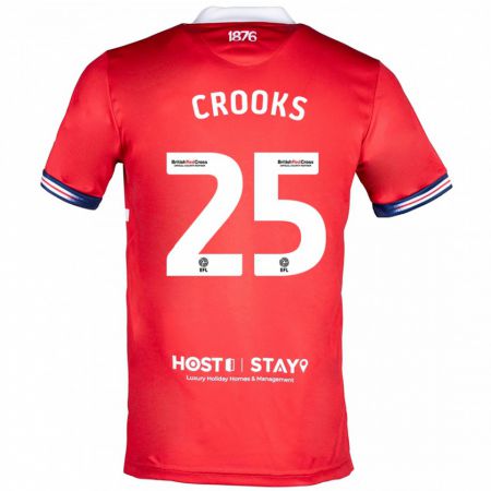 Kandiny Kinder Matt Crooks #25 Rot Heimtrikot Trikot 2023/24 T-Shirt