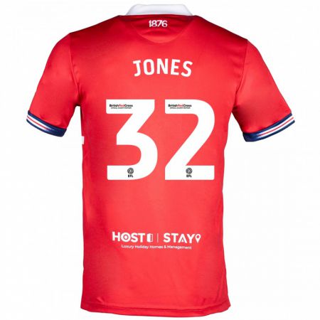 Kandiny Kinder Jamie Jones #32 Rot Heimtrikot Trikot 2023/24 T-Shirt