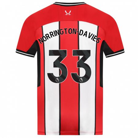 Kandiny Kinder Rhys Norrington-Davies #33 Rot Heimtrikot Trikot 2023/24 T-Shirt