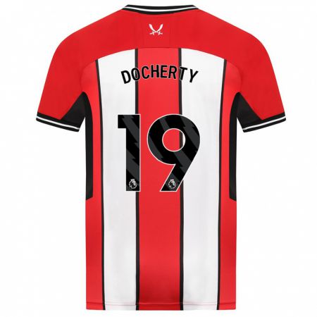 Kandiny Kinder Charley Docherty #19 Rot Heimtrikot Trikot 2023/24 T-Shirt