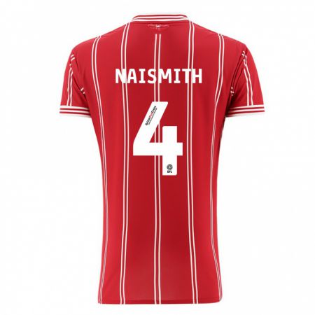 Kandiny Kinder Kal Naismith #4 Rot Heimtrikot Trikot 2023/24 T-Shirt