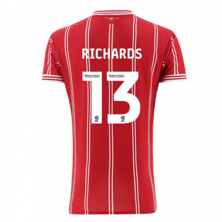 Kandiny Kinder Harvey Wiles-Richards #13 Rot Heimtrikot Trikot 2023/24 T-Shirt