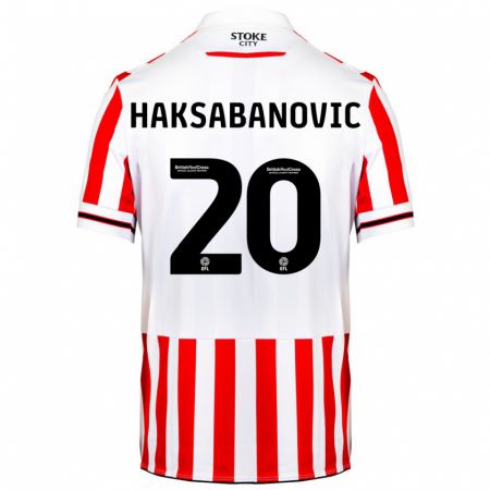 Kandiny Kinder Sead Hakšabanović #20 Rot-Weiss Heimtrikot Trikot 2023/24 T-Shirt