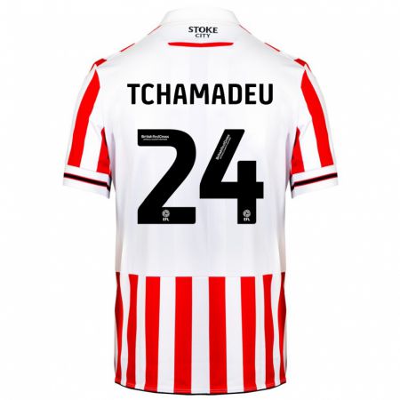 Kandiny Kinder Junior Tchamadeu #24 Rot-Weiss Heimtrikot Trikot 2023/24 T-Shirt