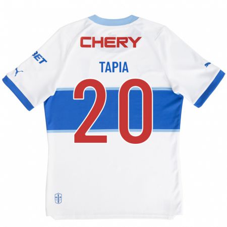 Kandiny Kinder Gonzalo Tapia #20 Weiß Heimtrikot Trikot 2023/24 T-Shirt
