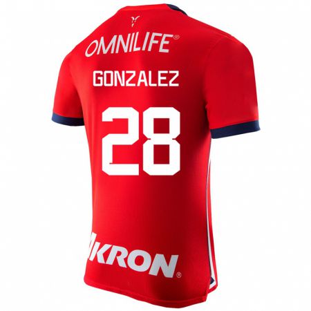 Kandiny Kinder Fernando González #28 Rot Heimtrikot Trikot 2023/24 T-Shirt