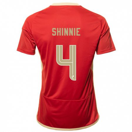Kandiny Kinder Graeme Shinnie #4 Rot Heimtrikot Trikot 2023/24 T-Shirt