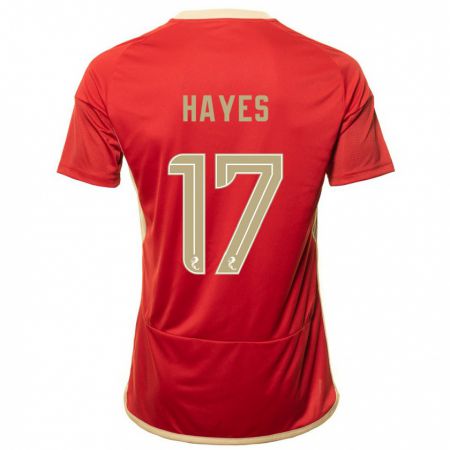 Kandiny Kinder Jonny Hayes #17 Rot Heimtrikot Trikot 2023/24 T-Shirt