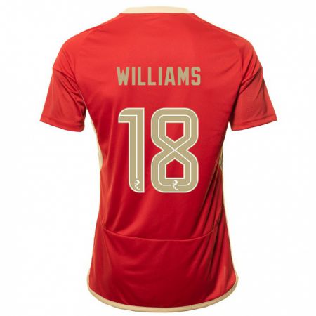 Kandiny Kinder Rhys Williams #18 Rot Heimtrikot Trikot 2023/24 T-Shirt
