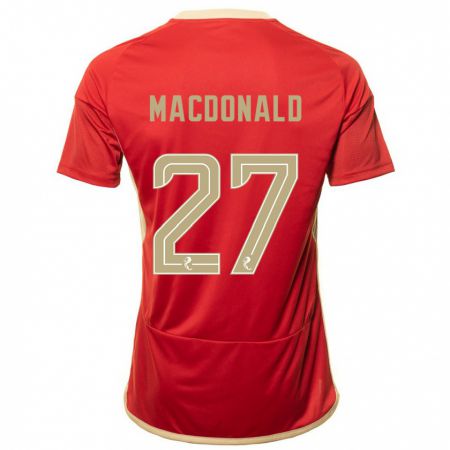 Kandiny Kinder Angus Macdonald #27 Rot Heimtrikot Trikot 2023/24 T-Shirt