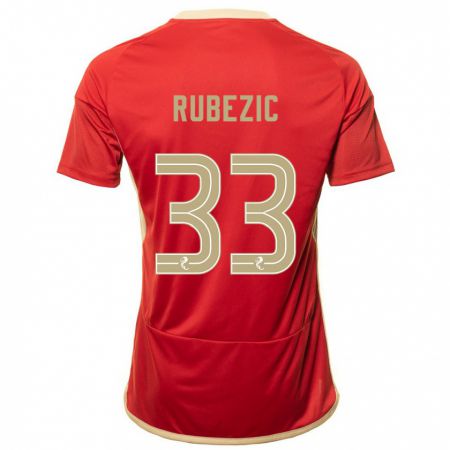Kandiny Kinder Slobodan Rubezic #33 Rot Heimtrikot Trikot 2023/24 T-Shirt