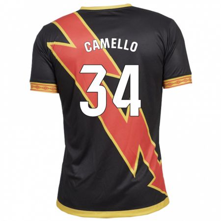 Kandiny Kinder Sergio Camello #34 Schwarz Auswärtstrikot Trikot 2023/24 T-Shirt