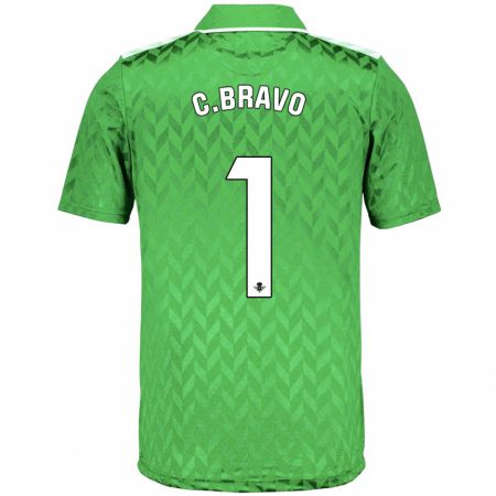 Kandiny Kinder Claudio Bravo #1 Grün Auswärtstrikot Trikot 2023/24 T-Shirt