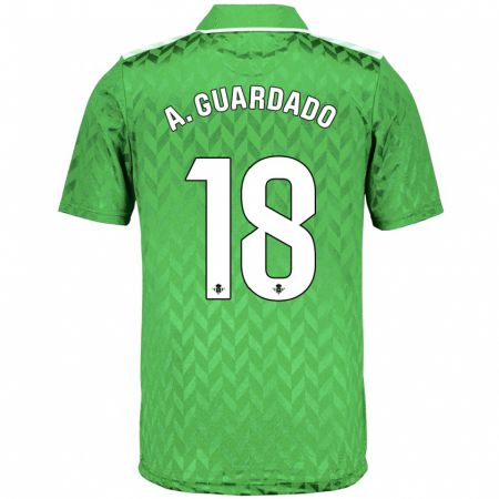 Kandiny Kinder Andrés Guardado #18 Grün Auswärtstrikot Trikot 2023/24 T-Shirt