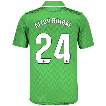 Kandiny Kinder Aitor Ruibal #24 Grün Auswärtstrikot Trikot 2023/24 T-Shirt