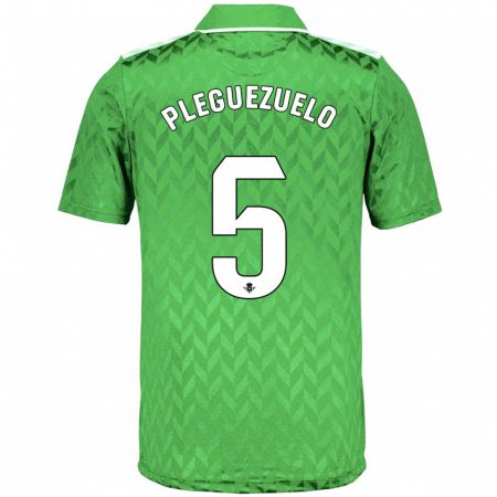 Kandiny Kinder Xavi Pleguezuelo #5 Grün Auswärtstrikot Trikot 2023/24 T-Shirt