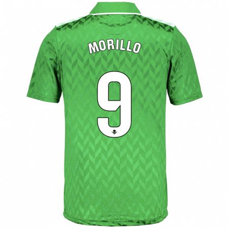 Kandiny Kinder Manu Morillo #9 Grün Auswärtstrikot Trikot 2023/24 T-Shirt