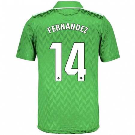 Kandiny Kinder Quique Fernández #14 Grün Auswärtstrikot Trikot 2023/24 T-Shirt