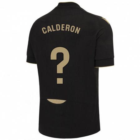 Kandiny Kinder Martín Calderón #0 Schwarz Auswärtstrikot Trikot 2023/24 T-Shirt